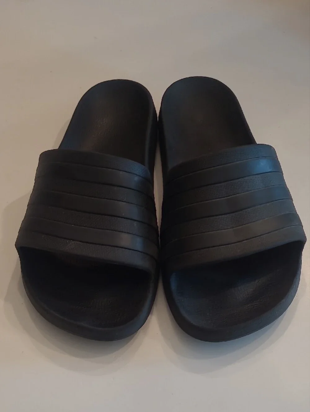 Adidas Unisex Slide Sandals Textured Strap Slip On Open Toe Comfort